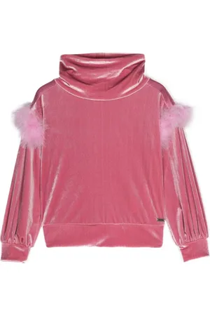 MONNALISA Blusa con ribete de plumas artificiales