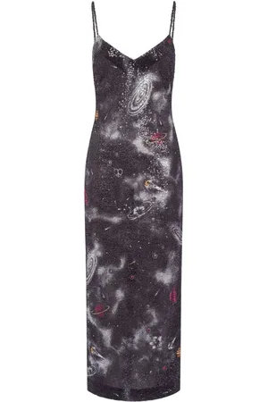 Moschino Vestido largo con motivo astral