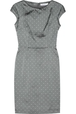 Dior Vestido midi con motivo de lunares 2000
