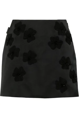 Moncler Minifalda acampanada con aplique floral