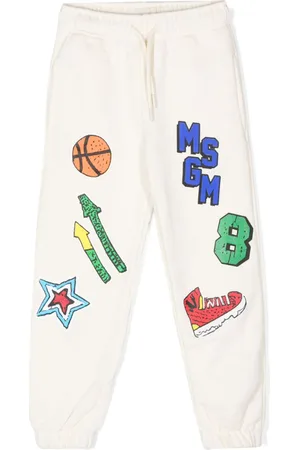 Msgm Pantalones ajustados con logo estampado