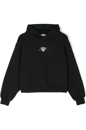 Msgm Sudadera con capucha y detalles de cristal