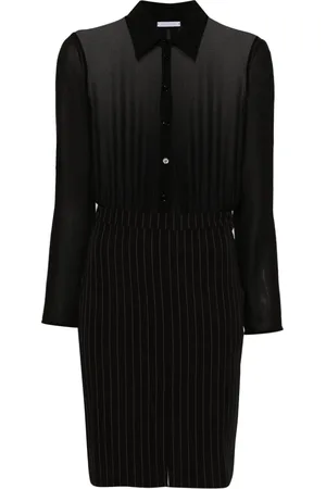 Patrizia Pepe Vestido camisero midi a rayas diplomáticas