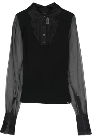CHANEL Blusa corta a paneles 2003