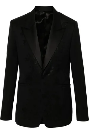 Givenchy Floral-jacquard single-breasted blazer