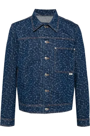 Maison Kitsuné Chaqueta vaquera con cortes a láser