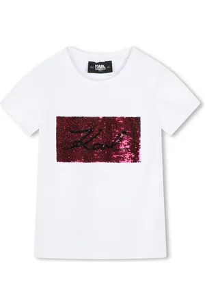 Karl Lagerfeld Camiseta Signature con lentejuelas