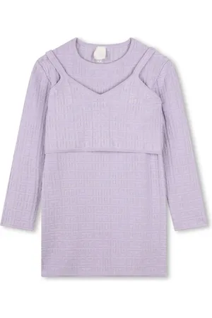 Givenchy Vestido a capas con motivo 4G en jacquard