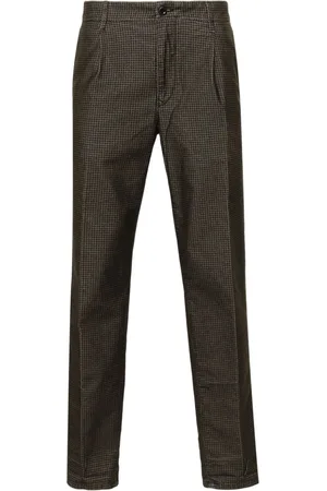 Incotex Pantalones ajustados con motivo pied de poule