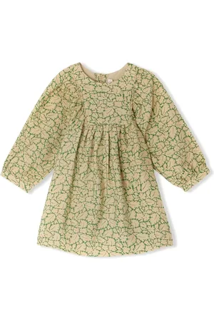 BONPOINT Vestido con estampado floral y panel fruncido