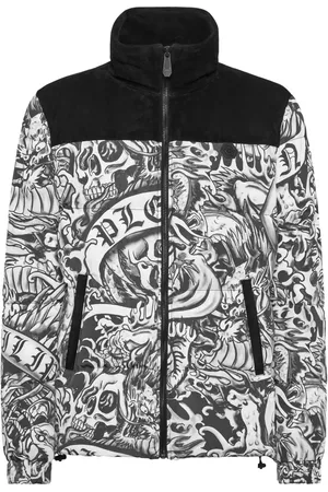 Philipp Plein Plumífero con tatuaje estampado