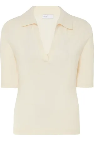 ROSETTA GETTY Polo de punto con cuello abierto