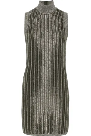 Tom Ford Vestido corto con hilos metalizados
