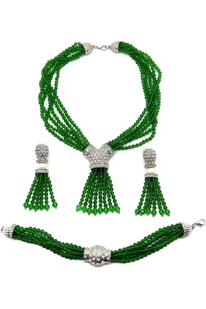 JENNIFER GIBSON JEWELLERY Set de collar, pendientes y pulsera Torsade 1990 pre-owned