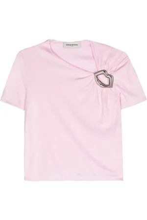 Sonia by Sonia Rykiel Camiseta asimétrica con motivo de labios