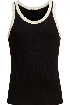 Marni Top sin mangas con ribete en contraste