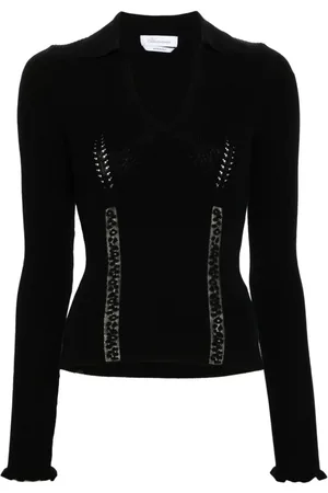 BLUMARINE Polo con panel de encaje