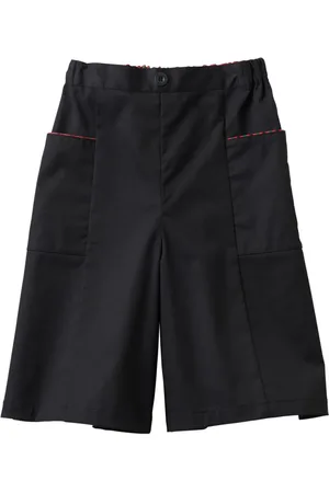 Familiar Pantalones anchos con ribete en contraste