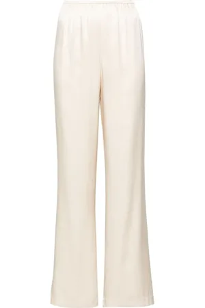 ANINE BING Pantalones rectos de seda