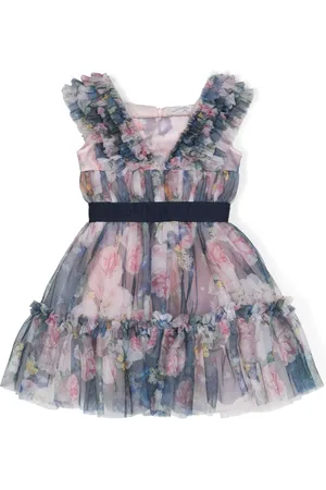 MONNALISA Vestido con estampado de rosas