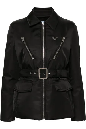 Prada Plumífero con logo triangular