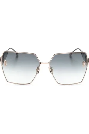 Philipp Plein Gafas de sol oversize con aplique de calavera