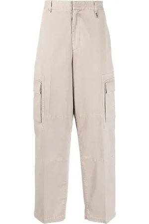 Fendi Pantalones anchos con parche del logo