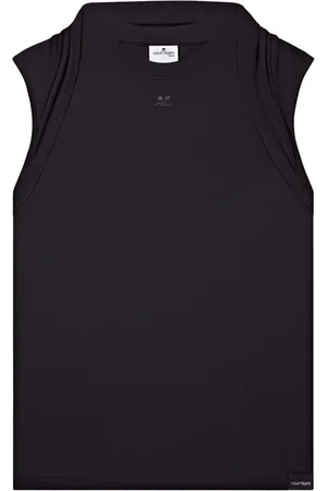 Courrèges Top drapeado sin mangas