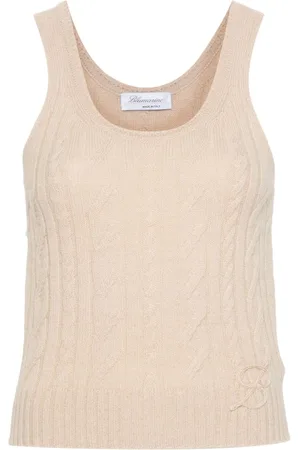 BLUMARINE Top con logo bordado