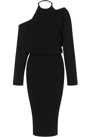 Moschino Vestido con cuello asimétrico