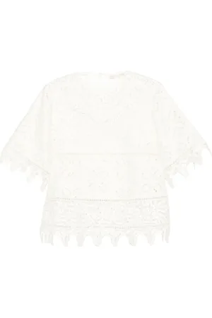 ULLA JOHNSON Blusa Aria con bordado inglés