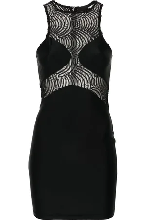 ROTATE Vestido corto con diseño stretch