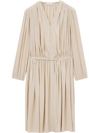 LEMAIRE Vestido midi plisado