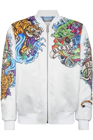 Philipp Plein Chaqueta bómber con tatuaje estampado