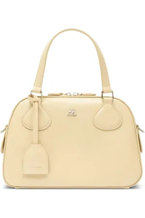 Courrèges Bolso bowling con placa del logo