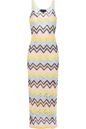 Cynthia Rowley Vestido con motivo en zigzag