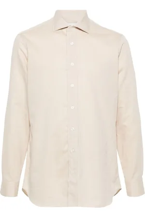 LARDINI Camisa con cuello pajarita