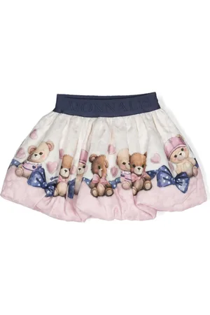 MONNALISA Falda abombada con estampado de oso