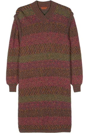 Missoni Vestido midi de punto fino 1980