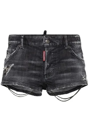 Dsquared2 Pantalones vaqueros cortos con detalle de cadena
