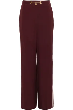 Elisabetta Franchi Pantalones palazzo con detalle horsebit