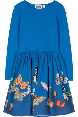Molo Vestido Casie Night con estampado de mariposas