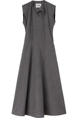 Jil Sander Vestido midi asimétrico