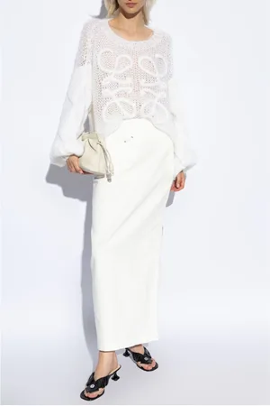 Loewe Falda midi drapeada con cintura alta
