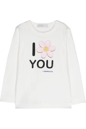 MONNALISA Camiseta con apliques de strass
