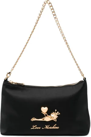 Moschino Bolso shopper con detalle de placa