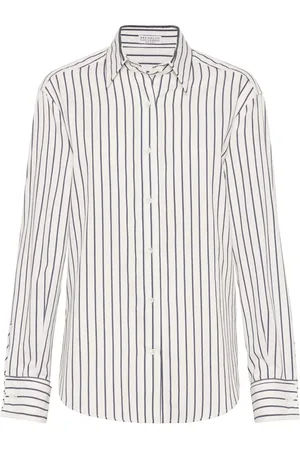 Brunello Cucinelli Camisa a rayas