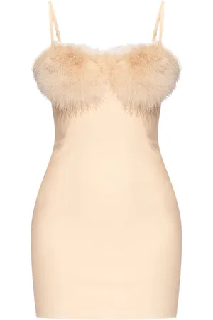 BLUMARINE Vestido corto con detalle de pelo