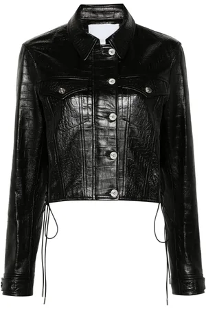 Paco rabanne Chaqueta con efecto de piel de cocodrilo