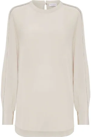 Brunello Cucinelli Blusa con cadena Monili